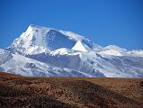 04 Gurla Mandhata From First View Of Mount Kailash Gurla Mandhata (7728m) shines to the south from the crest of the small hill for the first view of Mount Kailash.